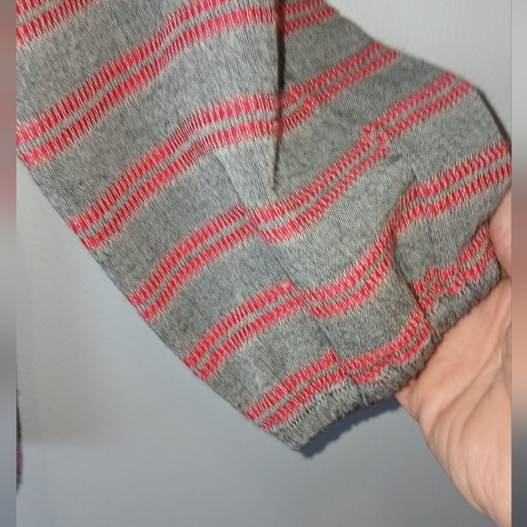 Madewell Peplum Bubble 3/4 Sleeve Crossover Top Size XS Red Gray - Picture 5 of 7